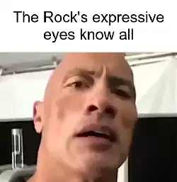 The Rock's expressive eyes know all meme
