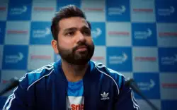 Rohit Sharma giving the signal to make it go viral meme