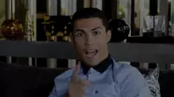 When Ronaldo steps onto the field and everyone is excited meme