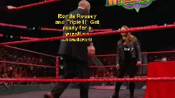 Ronda Rousey and Triple H: Get ready for a wrestling showdown! meme