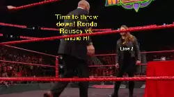 Time to throw down! Ronda Rousey vs. Triple H! meme
