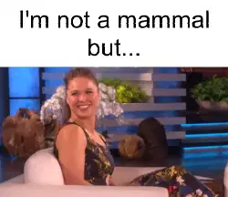 I'm not a mammal but... meme