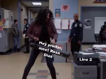Hey printer, meet Rosa Diaz meme