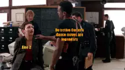 Detective Carter's dance moves are legendary meme