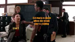 Get ready to move when the music starts playing meme