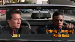 Driving + Dancing = Rush Hour meme