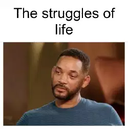 The struggles of life meme