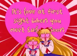 It's love at first sight when you meet Sailor Moon meme