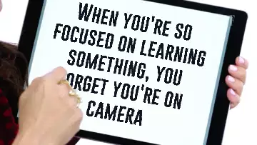 When you're so focused on learning something, you forget you're on camera meme