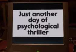 Just another day of psychological thriller meme