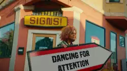 Dancing for attention meme