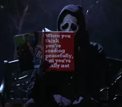 When you think you're reading peacefully, but you're really not meme