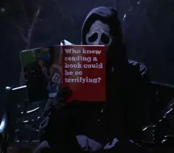 Who knew reading a book could be so terrifying? meme