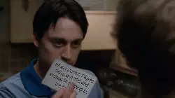 When Scott Pilgrim sees a note and knows it's going to be trouble meme