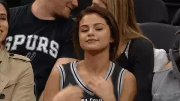 Selena Gomez showing her San Antonio Spurs pride! meme
