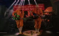 Shaolin Monks getting the crowd hyped up with their guitars meme