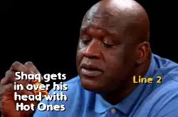 Shaq gets in over his head with Hot Ones meme