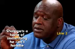Shaq gets a taste of something he can't handle meme