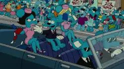 Itchy and Scratchy welcome the President of The Simpsons with open arms meme