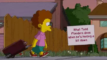 What Todd Flanders does when he's feeling a bit down meme