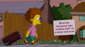 When the Simpsons take 'packing light' to a whole new level meme