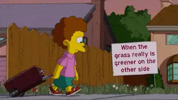 When the grass really is greener on the other side meme
