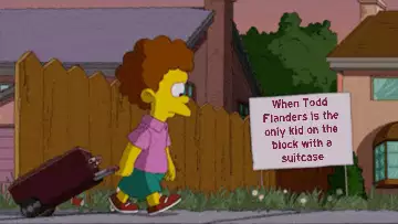 When Todd Flanders is the only kid on the block with a suitcase meme