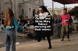 Deloris Van Cartier and Sister Mary Robert showing off their moves meme