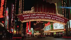 When life throws you a curveball, just follow the Sister Act signage meme