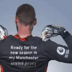 Ready for the new season in my Manchester United jersey meme