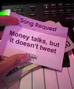 Money talks, but it doesn't tweet meme