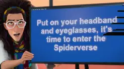 Put on your headband and eyeglasses, it's time to enter the Spiderverse meme