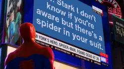 Mr. Stark I don't know if you're aware but there's a spider in your suit. meme