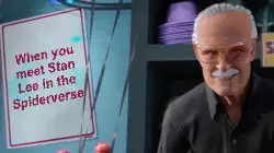 When you meet Stan Lee in the Spiderverse meme