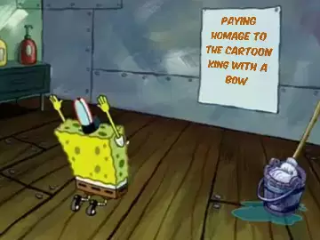Paying homage to the cartoon king with a bow meme