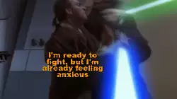 I'm ready to fight, but I'm already feeling anxious meme