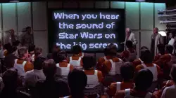 When you hear the sound of Star Wars on the big screen meme