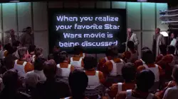 When you realize your favorite Star Wars movie is being discussed meme
