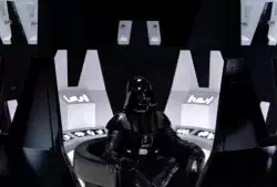 Vader Spins Around To See Screen 