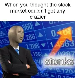 When you thought the stock market couldn't get any crazier meme
