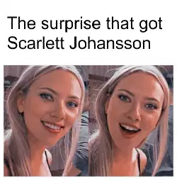 The surprise that got Scarlett Johansson meme