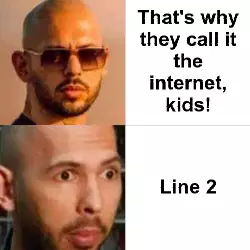 That's why they call it the internet, kids! meme