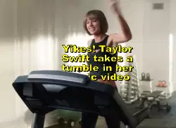 Yikes! Taylor Swift takes a tumble in her music video meme