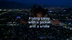 Flying away with a jacket and a smile meme