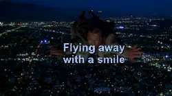 Flying away with a smile meme
