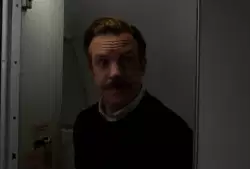 Ted Lasso meets the lavatory sign: Nope! meme