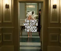 The only way out is through the door meme
