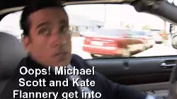 Oops! Michael Scott and Kate Flannery get into a car accident meme