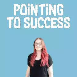 Pointing to success meme
