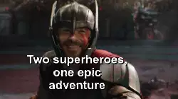 Two superheroes, one epic adventure meme